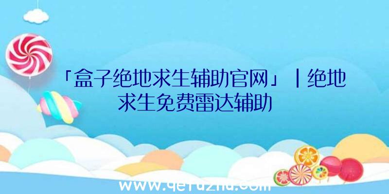 「盒子绝地求生辅助官网」|绝地求生免费雷达辅助